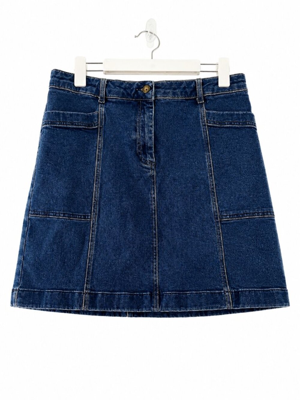 Boden Denim A-Line Mini Skirt Dark Wash US 12R